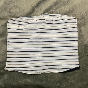 Blue Striped Reversible Tube Top